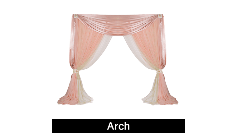 Romantic Theme Fabric Arch Entrance Kit | Rental Romantic Theme Fabric Arch Entrance Kit | Rental