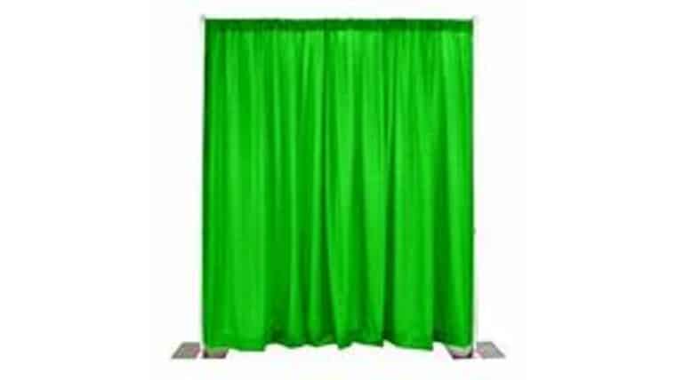10' x 4' Lime Green Banjo Drape | Rental