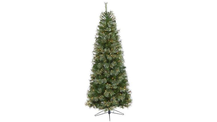 6.5' Cashmere Slim Artificial Christmas Tree with 350 Warm White Lights and 660 Bendable Branches | Rental