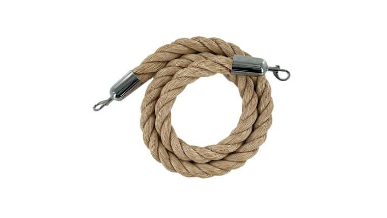 6’ – Twisted Polypropylene Rope Stanchion w/Chrome Hook Kit | Rental
