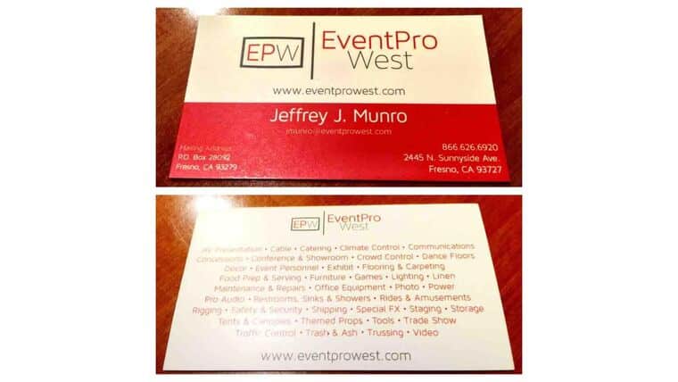 EPR Business Card | Rental