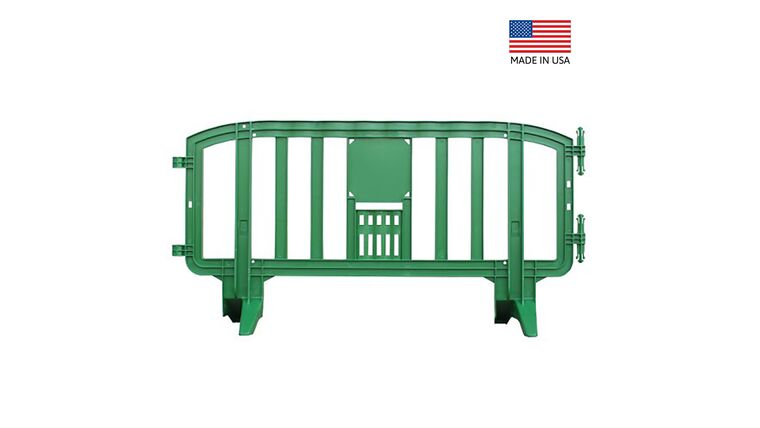 6.5 Ft. Green Movit Interlocking Plastic Crowd Barricade | Rental