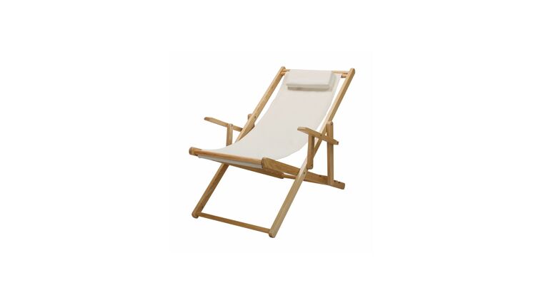 Natural Sling Chair Natural Frame with Canvas | Rental Natural Sling Chair Natural Frame with Canvas | Rental