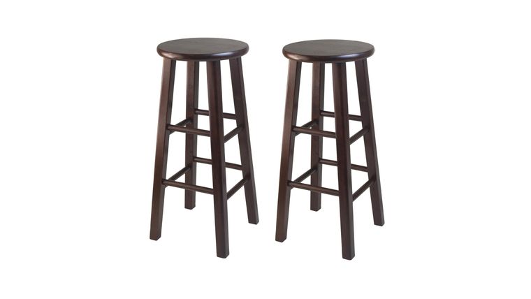 29″ Wood Square Leg Stool – Walnut | Rental