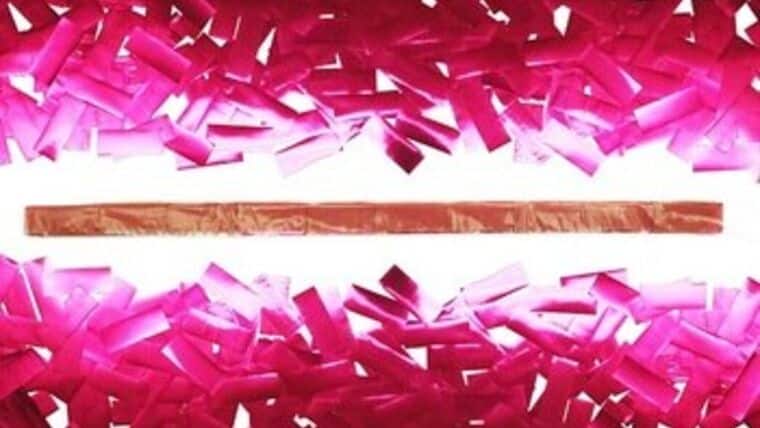 Pink Metallic Confetti Sleeve | Rental