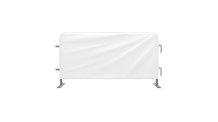 Heavy Duty Barricade Jacket Cover – Vinyl – White | Rental