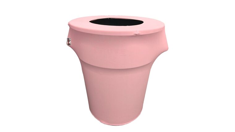 Spandex Trash Can Cover for 44 Gallon – Light Pink | Rental