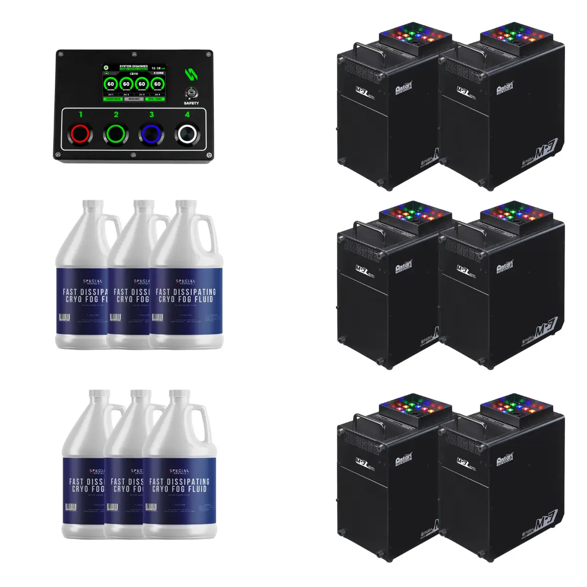 Antari M7X RGBA Vertical Fogger Package (6 Pack) | Rental Antari M7X RGBA Vertical Fogger Package (6 Pack) | Rental