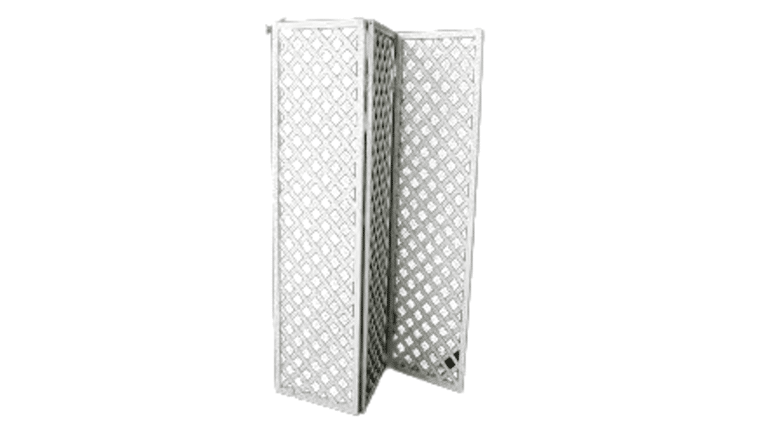 Lattice Tri-Fold Panel (White) | Rental