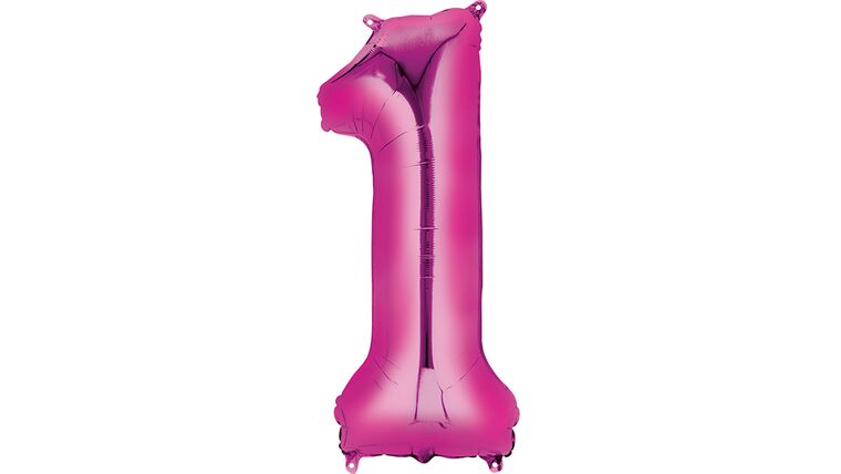 34″ Pink Number 1 Anagram Balloon | Purchase | Rental