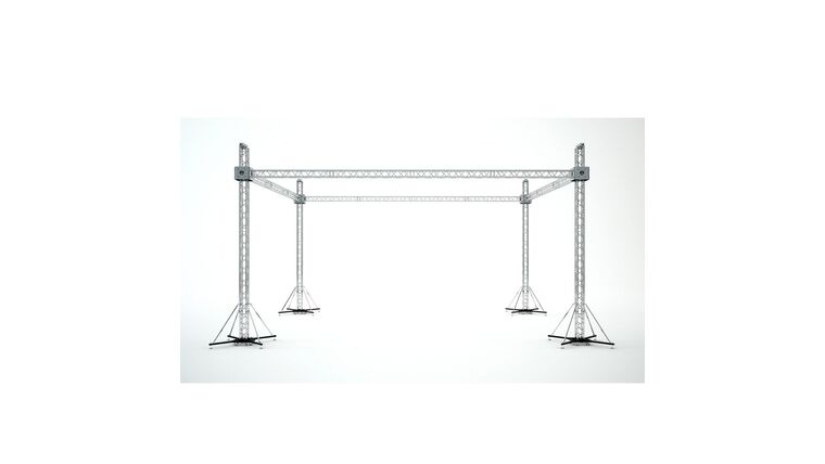 Stage Flat Roofing System Package With 4 Chain Hoists | 40 Ft W x 30 Ft L x 23 Ft H | Rental