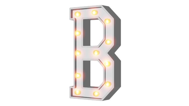 4' Wood Marquee Letter - White - "B" | Rental