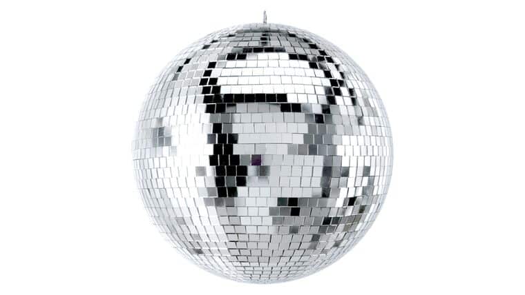 16" Round Disco Mirror Ball - Silver | Rental