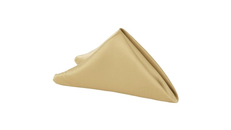 Lamour Satin Napkin 20″x20″ – Gold Antique | Rental