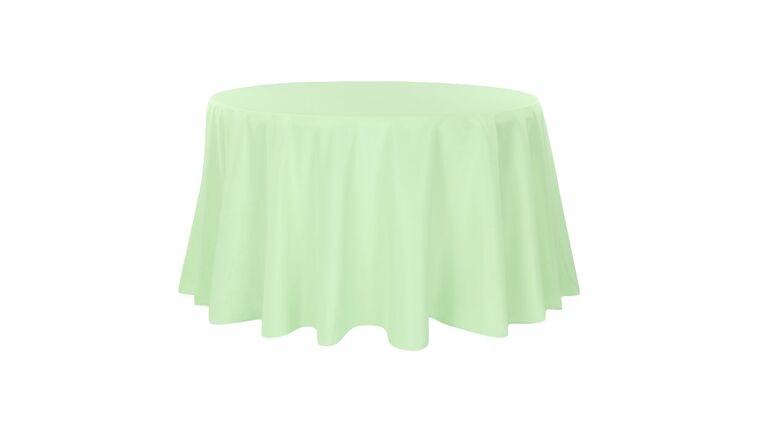 Polyester 108" Round Tablecloth - Mint Green | Rental