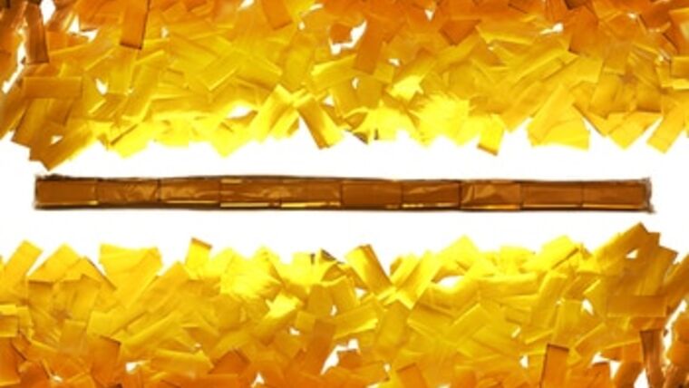 Gold Metallic Confetti Sleeve | Rental