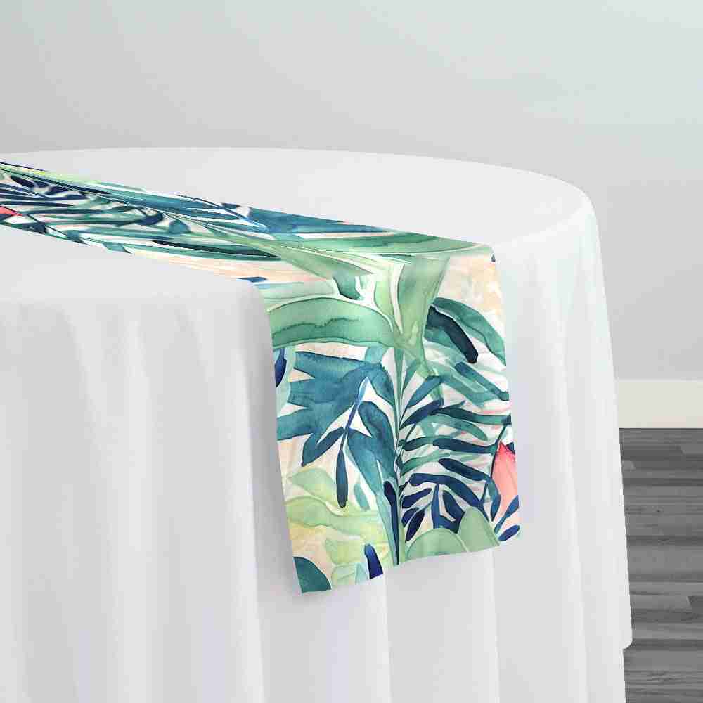 Coastal Breeze (Poly Print) Table Runner | Rental