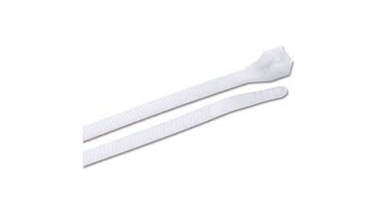 11 In. White Cable Zip Tie | Rental