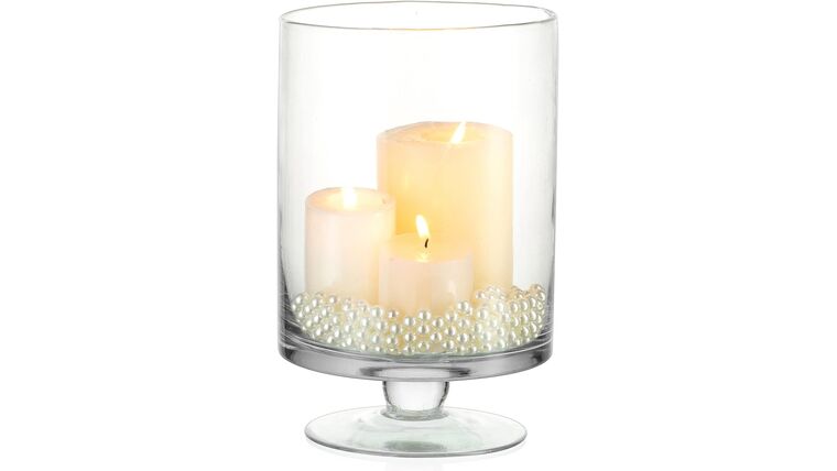 Clear Hurricane Candle Holder | Rental