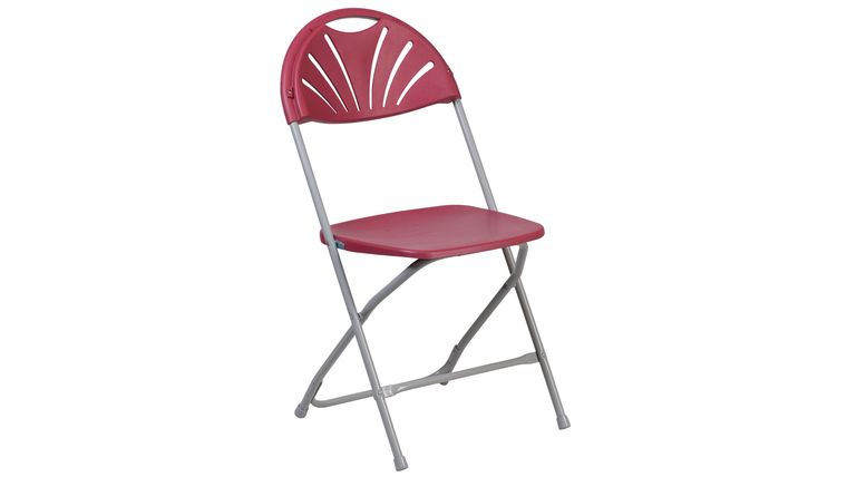 Fiesta Folding Chair – Fan Back – Burgundy | Rental