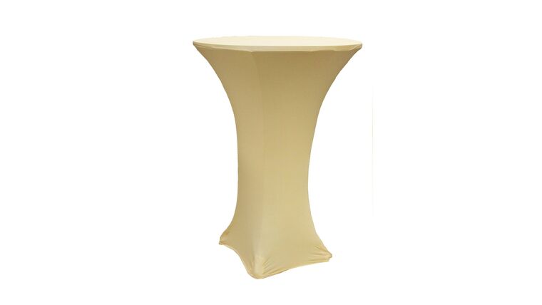 Spandex | Champagne | 30″ Round x 42″H Cocktail Tablecloth | Rental