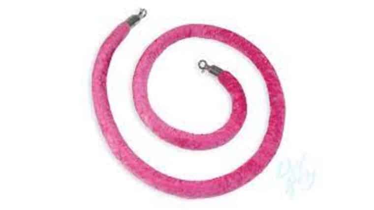 5’ – Velvet Rope Stanchion w/Chrome Hook Kit – Hot Pink | Rental
