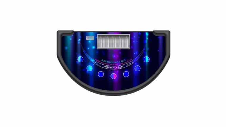 Blackjack – 6′ Casino Game Table Kit – Limelight | Rental