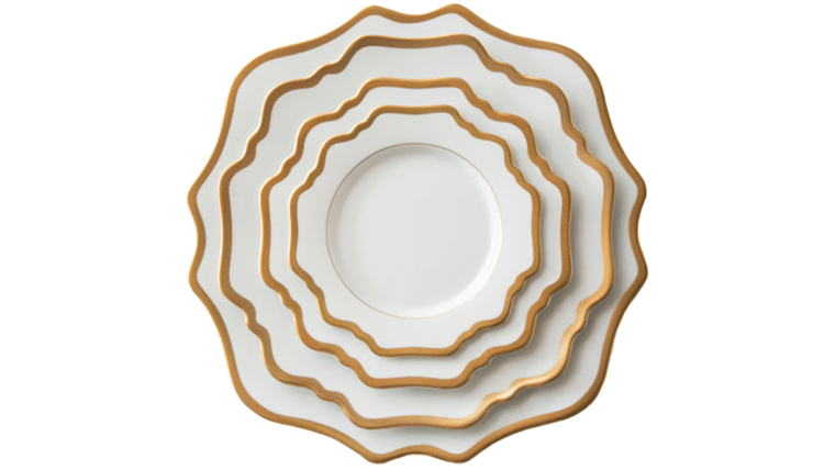 Casablanca Rose Gold & White – 10.5″ Dinner Plate | Rental Casablanca Rose Gold & White – 10.5″ Dinner Plate | Rental