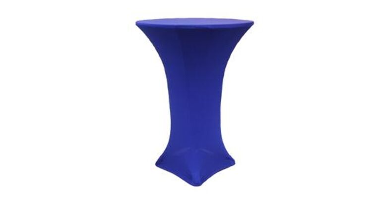 Spandex | Royal Blue | 30″ Round x 42″H Spandex Cocktail Tablecloth | Rental