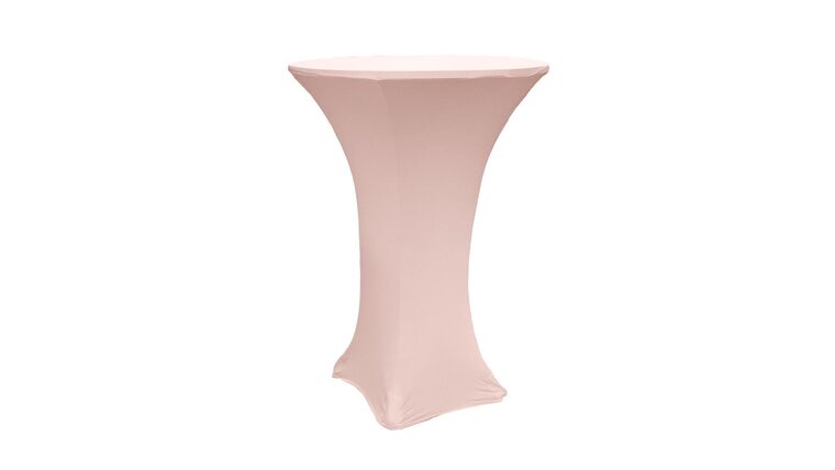 Spandex | Blush/Rose Gold | 30″ Round x 42″H Cocktail Tablecloth | Rental