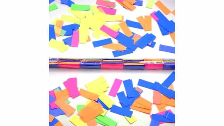 Multicolor Blacklight Confetti Sleeve | Rental