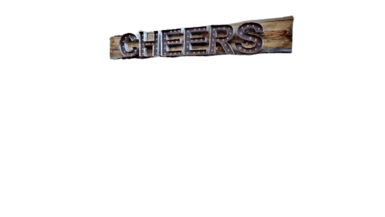 8′ Rustic Cheers Marquee Sign – No Legs | Rental