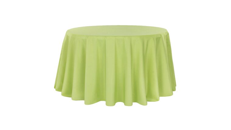 Polyester 120" Round Tablecloth - Apple Green | Rental