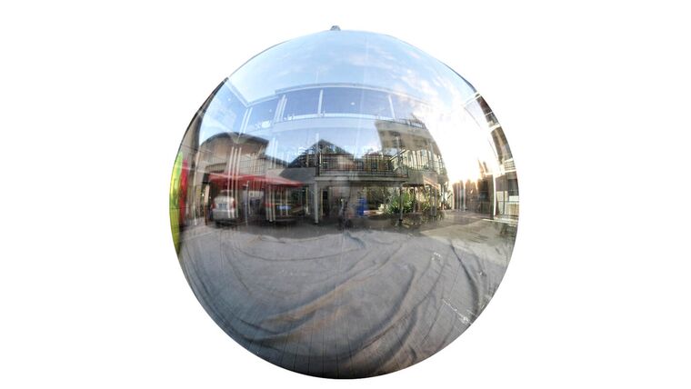 36" Round Inflatable Mirror Ball - Silver | Rental