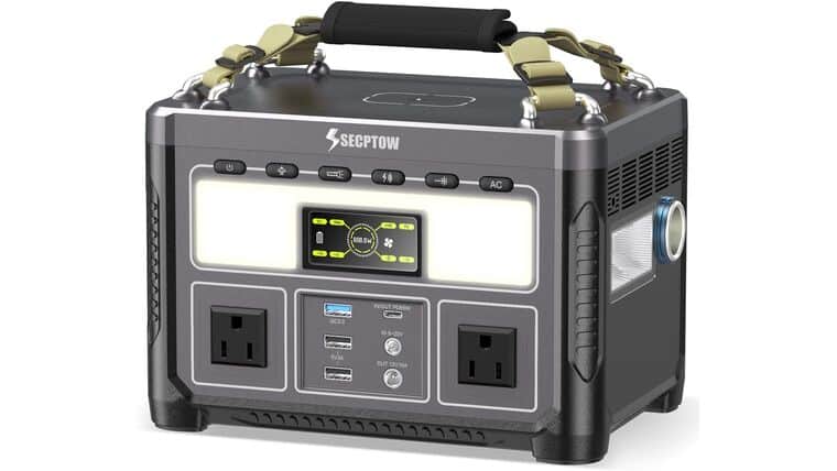 Portable Power Station, 300Wh Battery Backup w/ 2 x 600W (Peak 1200W) AC Outlets & 15W Wireless Charging, 9-Ports Outdoor Generator, 65W USB-C, Solar Generator for Emergencies Home Camping RV | Rental
