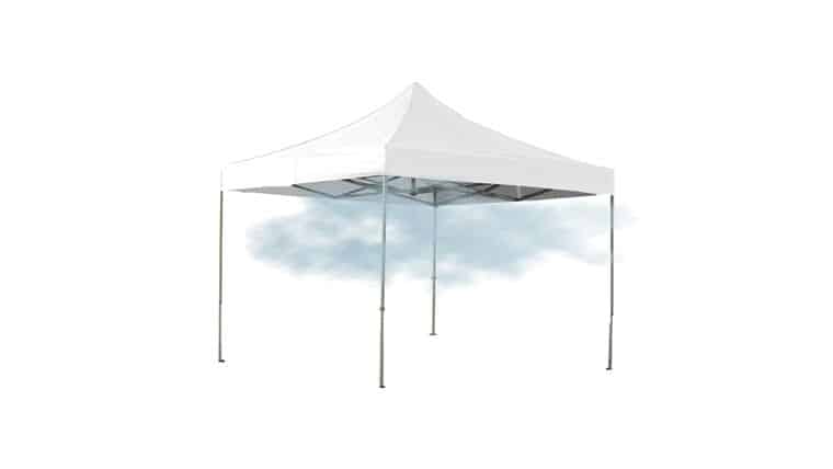 Misting Package – Mid Pressure 10′ x 10′ White Misting Cooling Tent | Rental