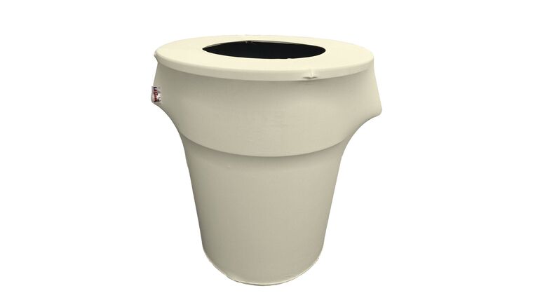 Spandex Trash Can Cover for 44 Gallon - Ivory | Rental