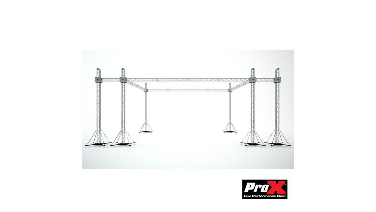 ProX XTP-GS404023SPW Stage Roofing System 40’W x 40’L x 23’H With Speaker Wings Includes 6 Chain Hoist | Rental
