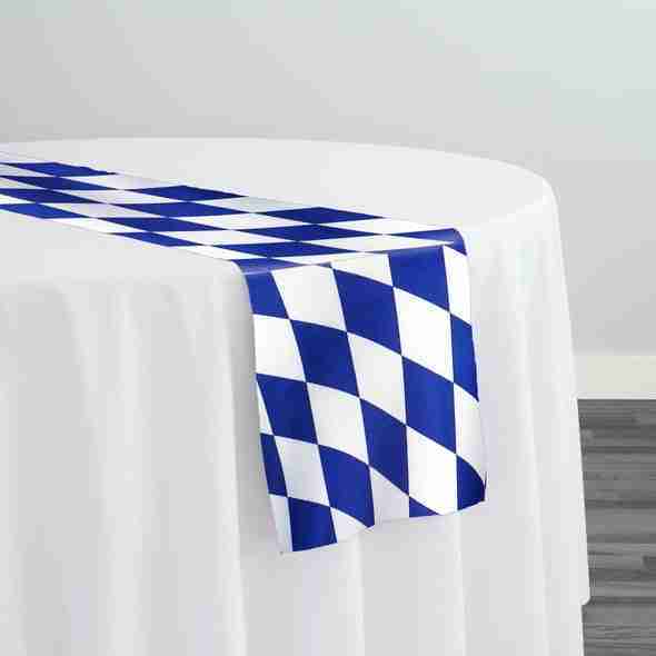Harlequin Print (Lamour) Table Runner in Royal | Rental