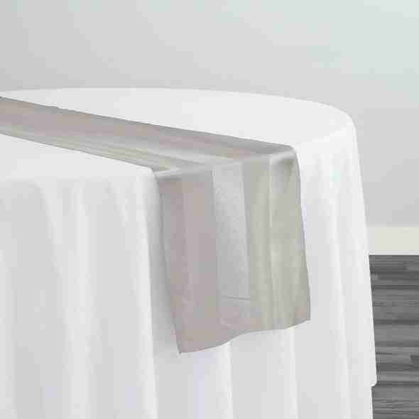 Imperial Stripe Table Runner in Ivory | Rental