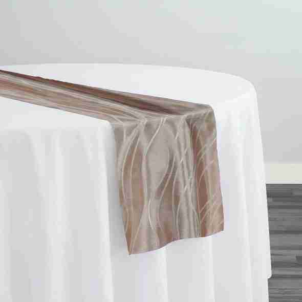 Karawave Jacquard (Reversible) Table Runner in Champagne | Rental