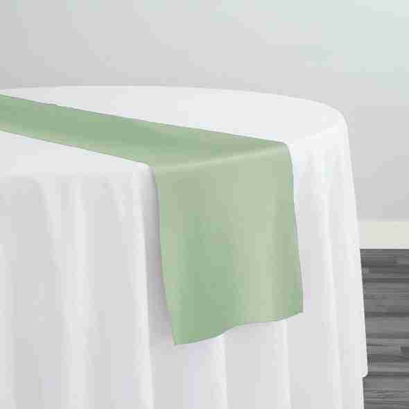 Premium Poly (Poplin) Table Runner in Mint 1320 | Rental