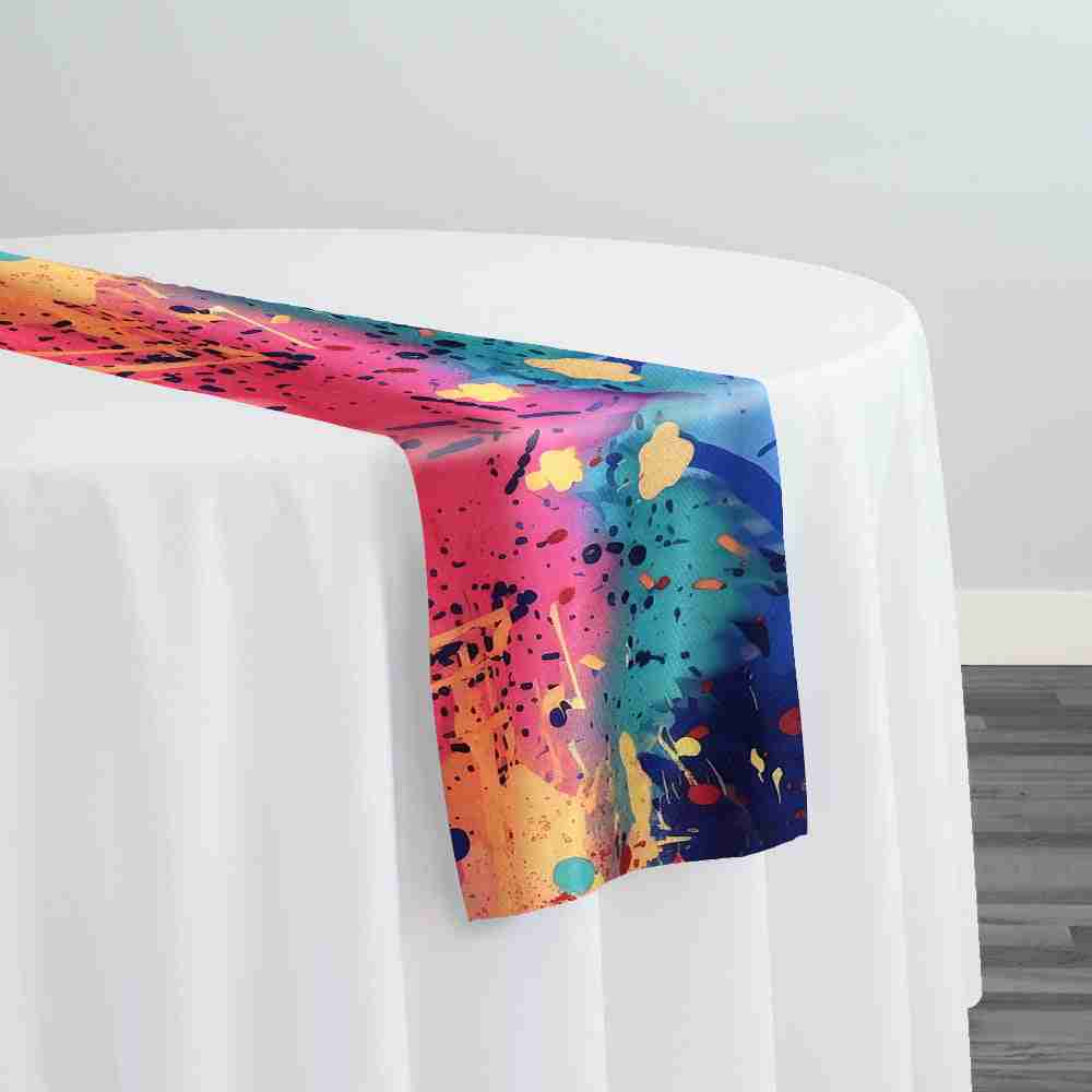 Rainbow Burst (Poly Print) Table Runner | Rental Rainbow Burst (Poly Print) Table Runner | Rental
