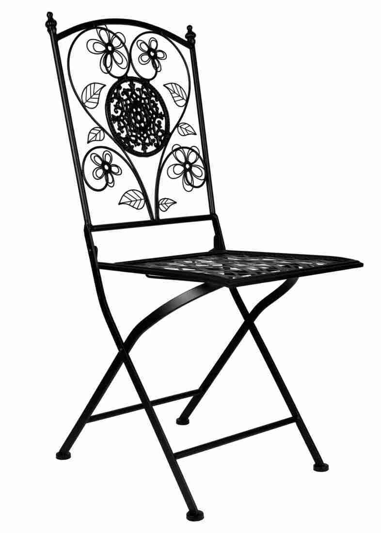 Rustic Matte Black Barcelona Bistro Folding Chair (Per Chair Price Shown – Sold only in Quantities of 4) | Rental