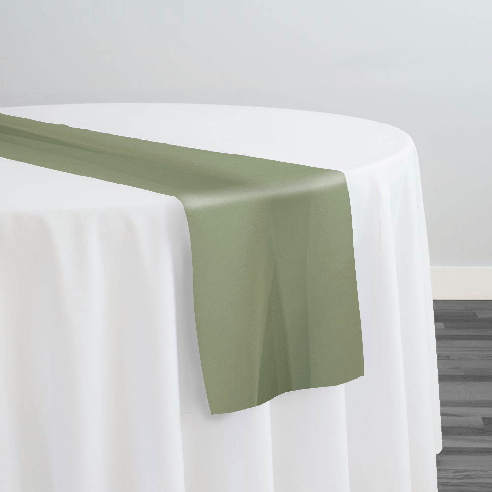 Scuba (Wrinkle-Free) Table Runner in Sage Mint | Rental