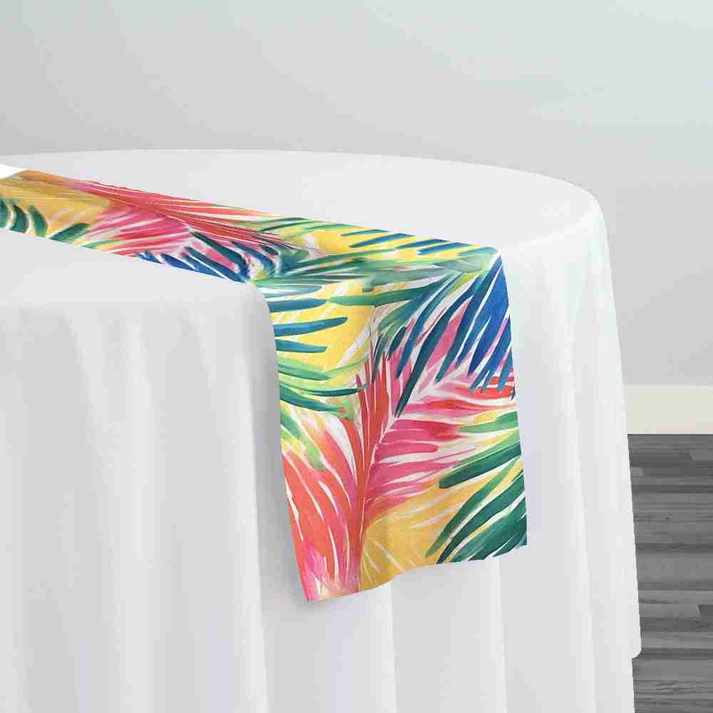 Sunset Tropics (Poly Print) Table Runner | Rental Sunset Tropics (Poly Print) Table Runner | Rental