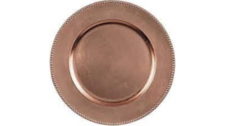 Beaded Charger Plate – Rose Gold | Rental
