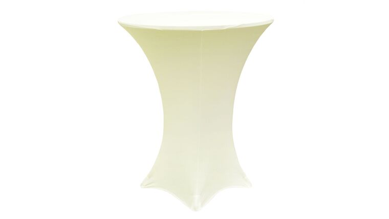 Spandex | Ivory | 36″ Round Cocktail Table Cover | Rental
