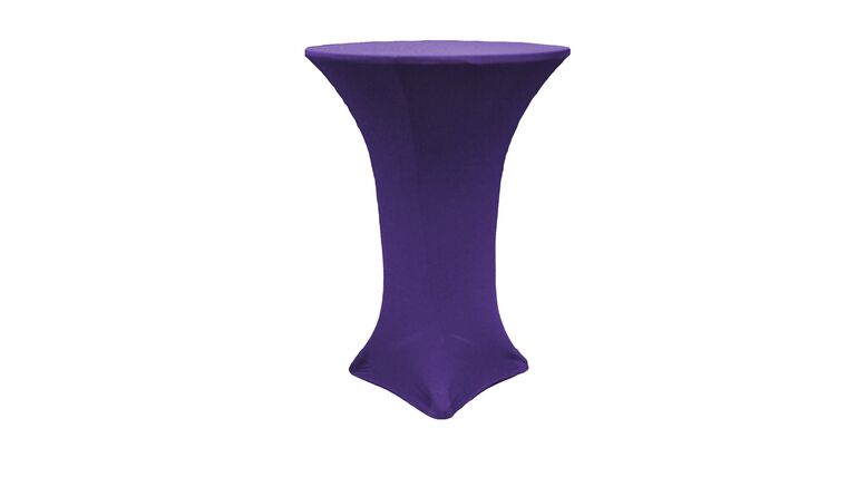 Spandex | Purple | 36″ Round Cocktail Tablecloth | Rental