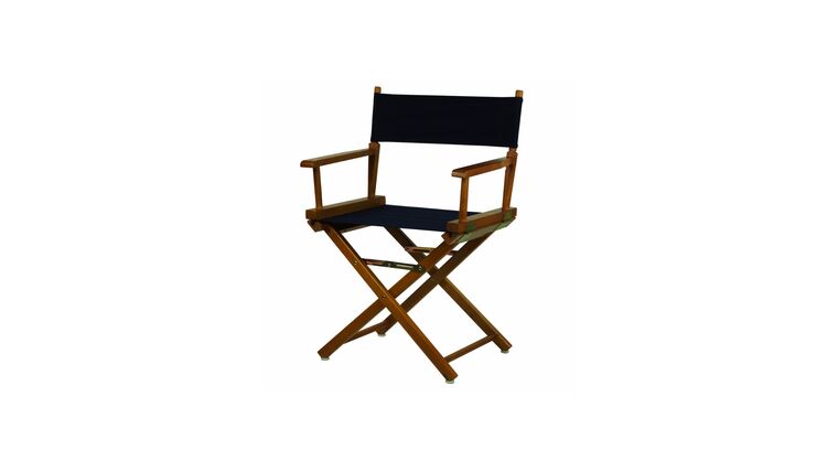 Directors Chair – 18″ Honey Oak Wood Table Height Directors Chair (Frame Only) | Rental